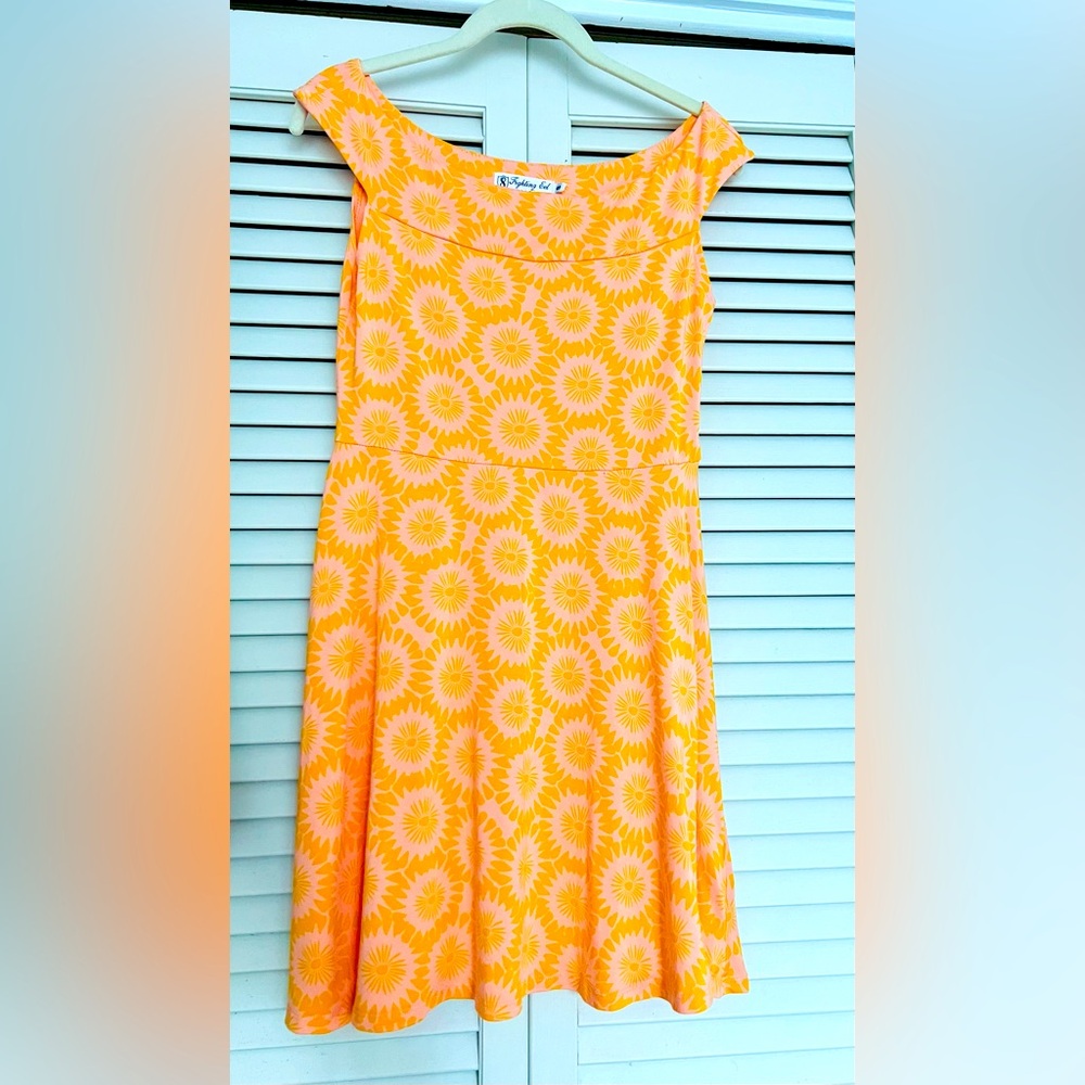 Fighting Eel off shoulder mini dress